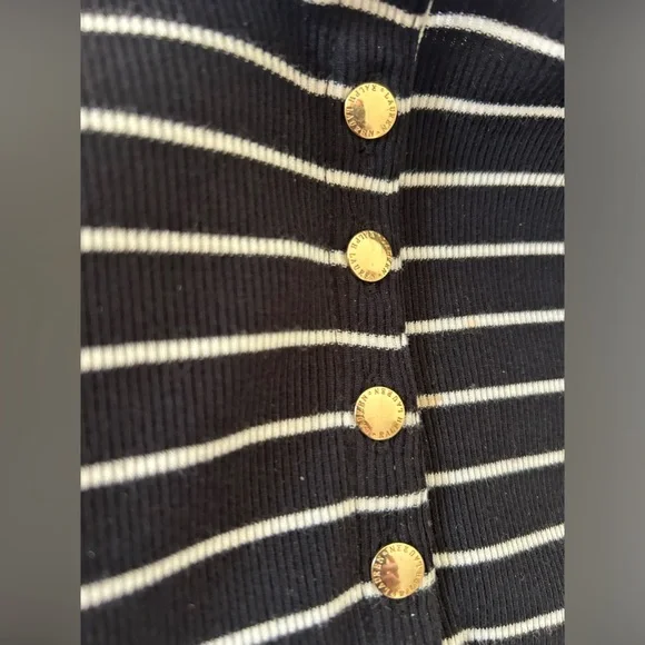 Lauren By Ralph Lauren Half
Button Down Black and White Top Size XL - Picture 7 of 9